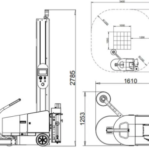 Cấu tạo của robot quấn màng tự động XT4510