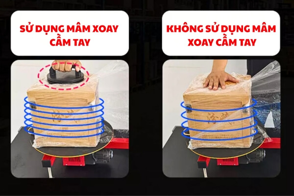 Bộ phận mâm xoay cầm tay của máy quấn màng VK-N30P