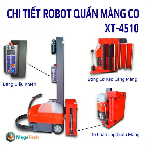 Chi tiết robot quấn màng co XT4510