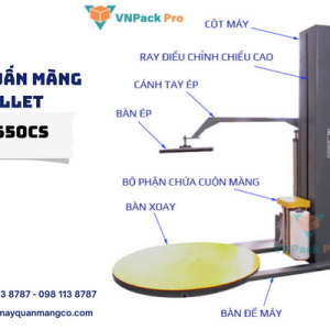 cấu tạo máy quấn màng co 1650CS