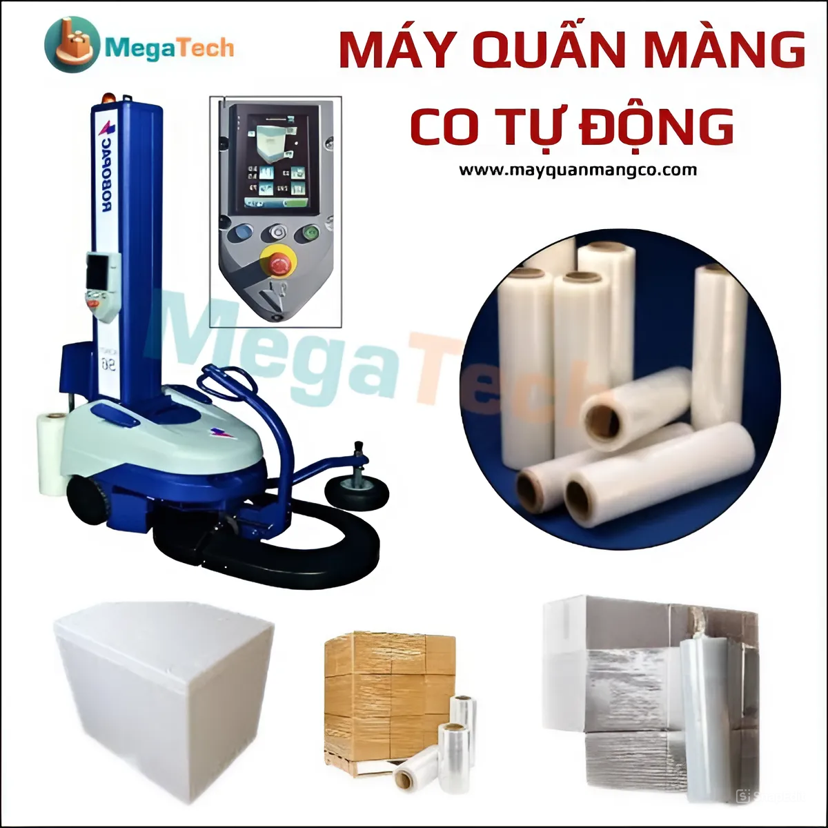 Máy quấn màng pallet tự động